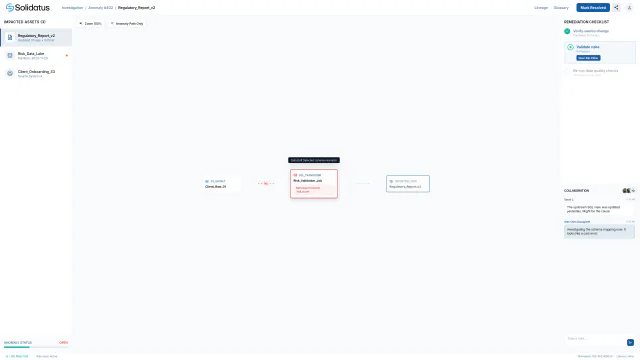 Solidatus investigation workspace (DataGov AI)